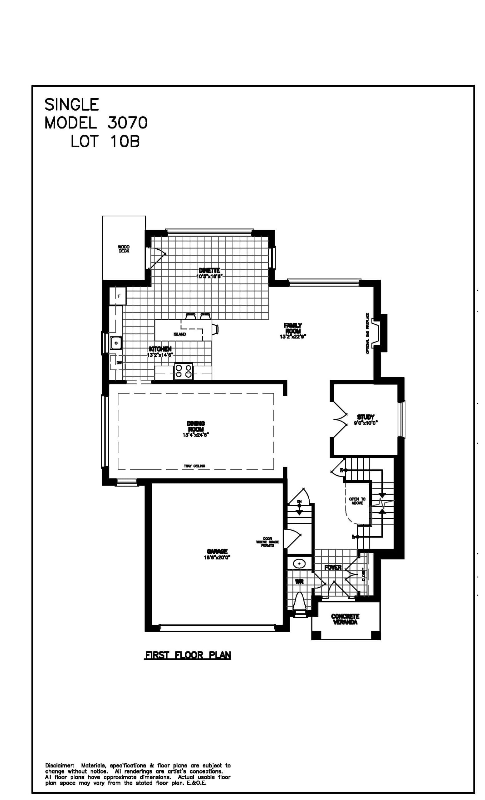 Model 3070 Floor Plan at King East Estates - 3070 sq.ft