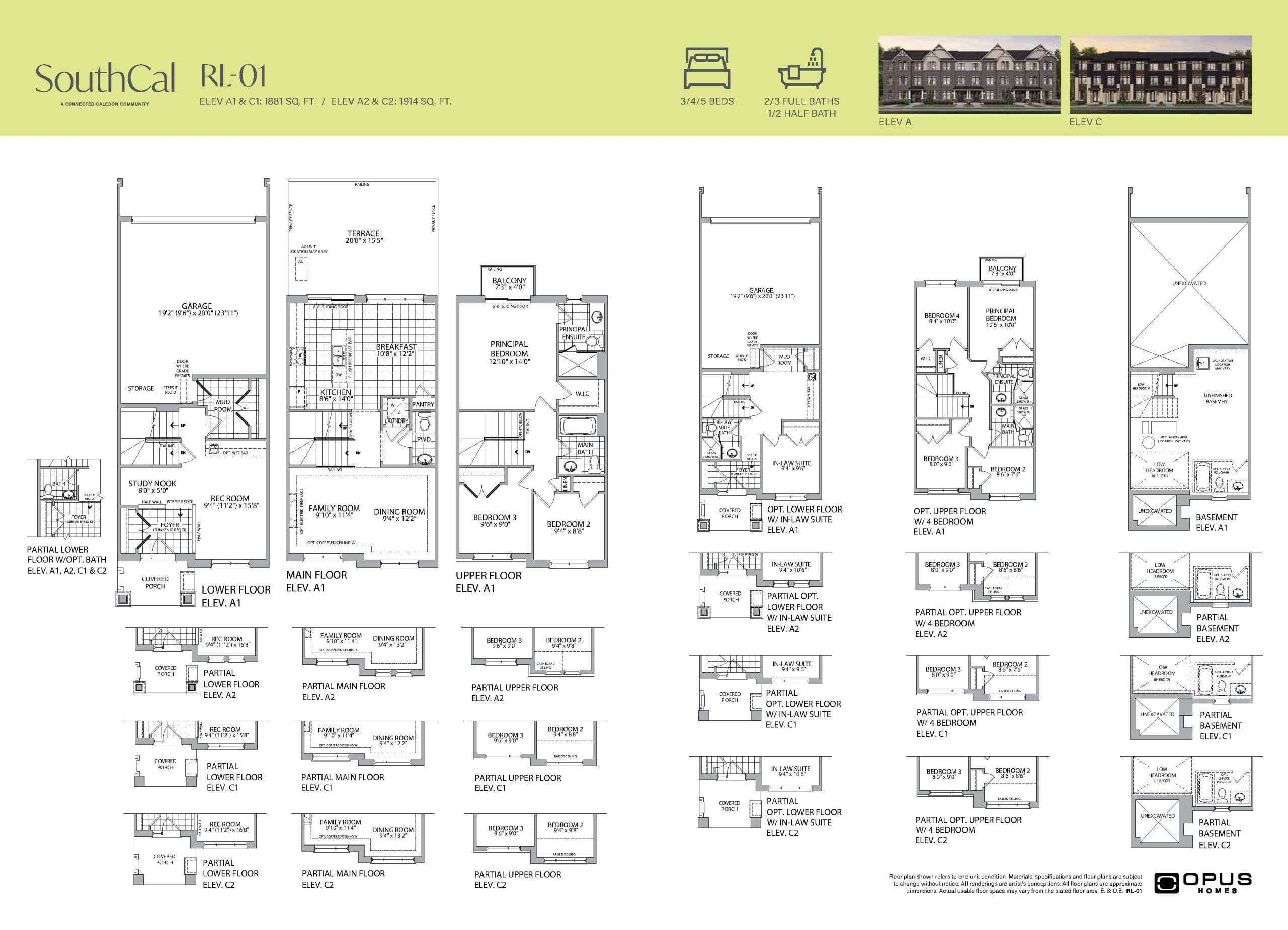 RL-01 Floor Plan at SouthCal by OPUS Homes - 1881 sq.ft