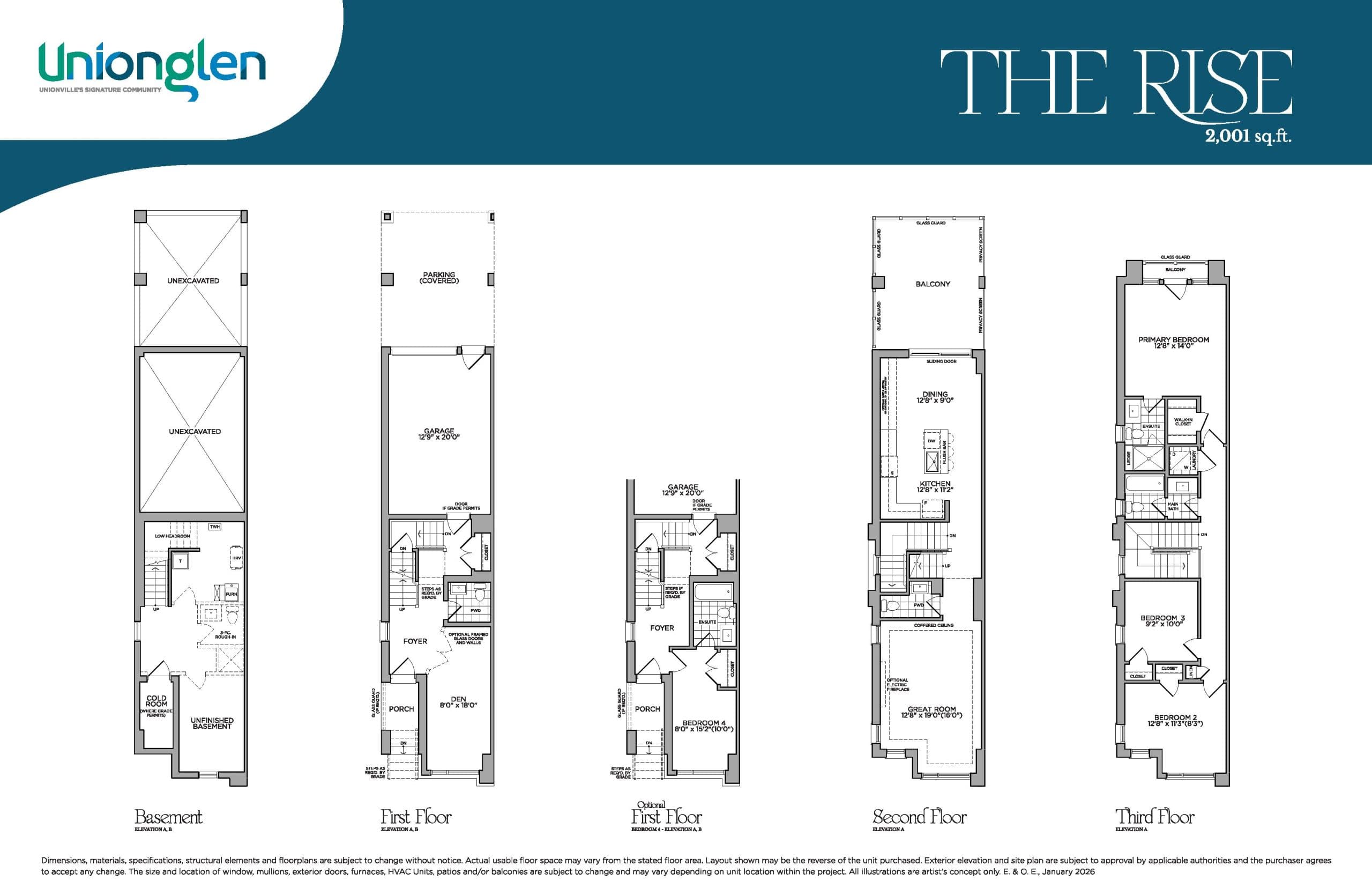 The Rise (The Zen Collection) Floor Plan at Unionglen by Madison Group - 2001 sq.ft