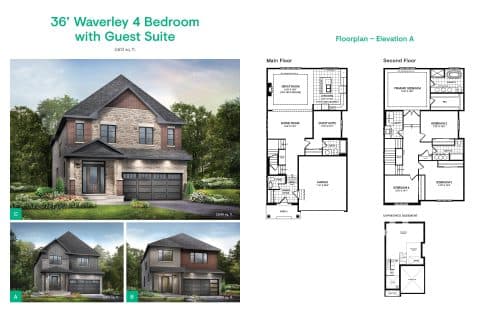 36' Waverley (4 Bedroom with Guest Suite) floor plan