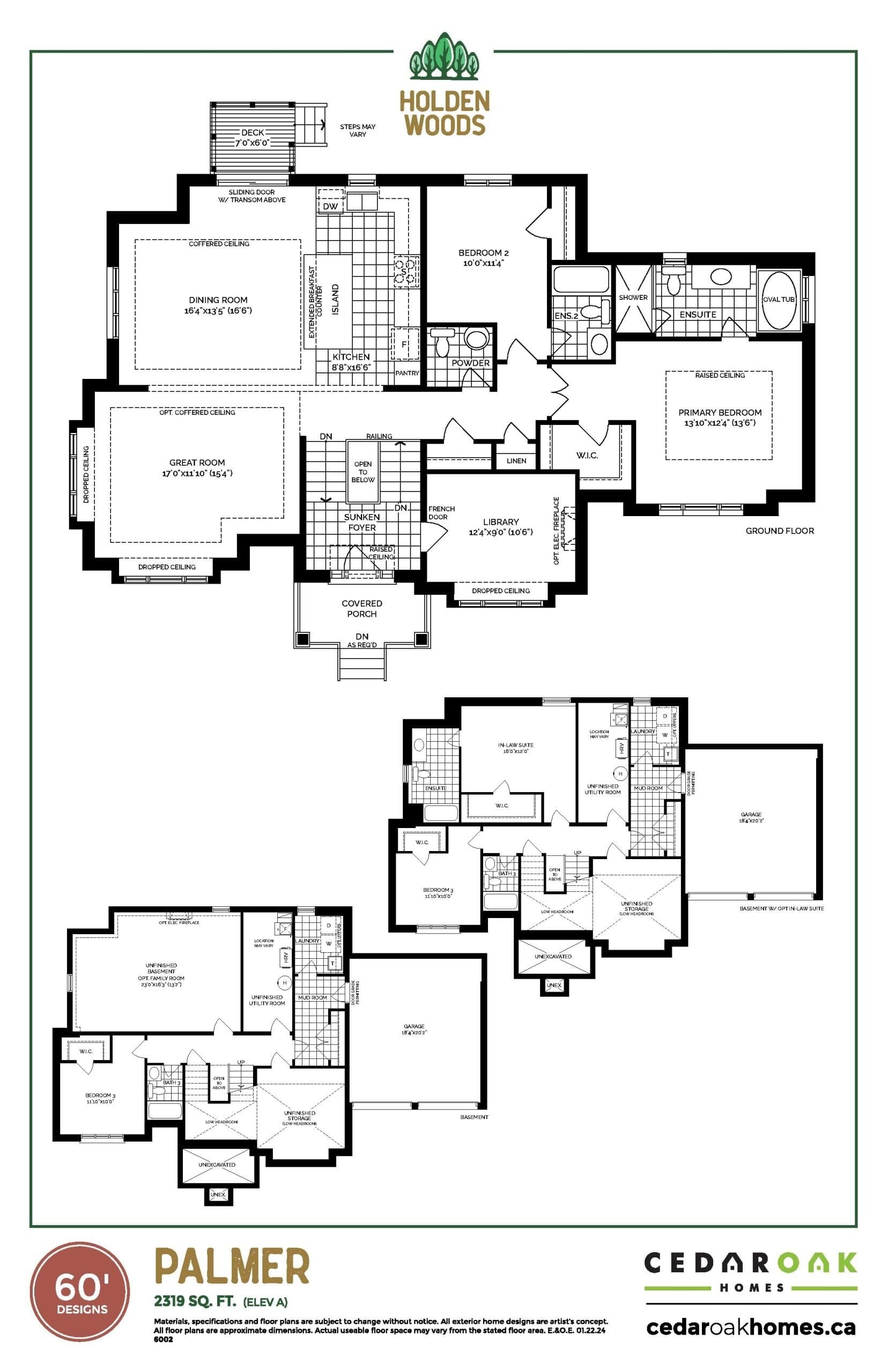 Palmer Floor Plan at Holden Woods Homes - 2319 sq.ft