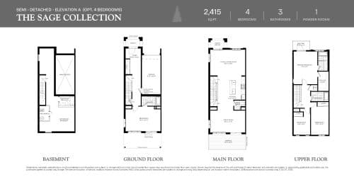 Sage Collection - Elevation A (4 Bedroom Option) floor plan